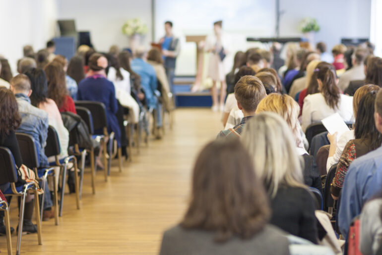 Public Speaking in front of a crowd